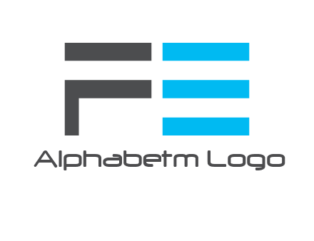abstract letter FE
