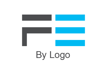 abstract letter FE