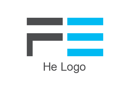 abstract letter FE