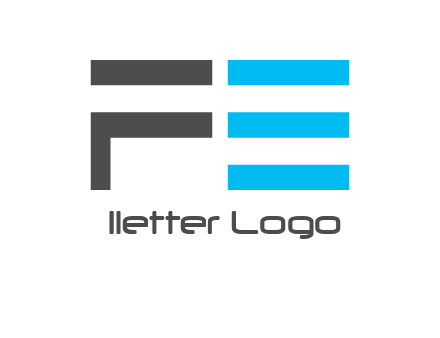 abstract letter FE