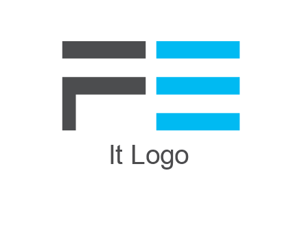 abstract letter FE
