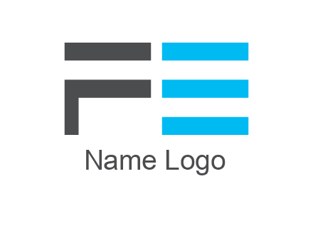 abstract letter FE