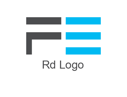 abstract letter FE