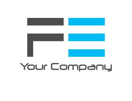 abstract letter FE