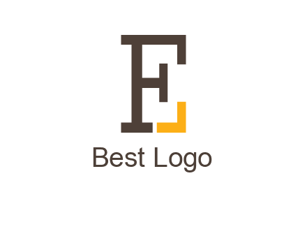 letter F forming letter E