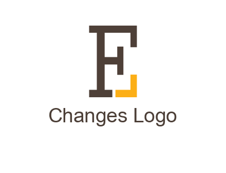 letter F forming letter E