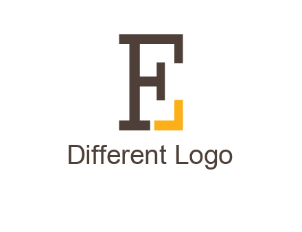 letter F forming letter E
