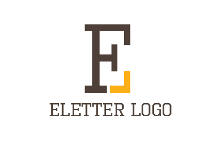 letter F forming letter E