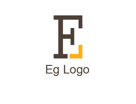 letter F forming letter E