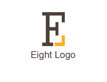 letter F forming letter E