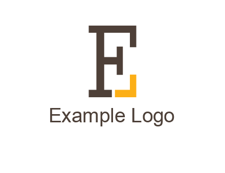 letter F forming letter E