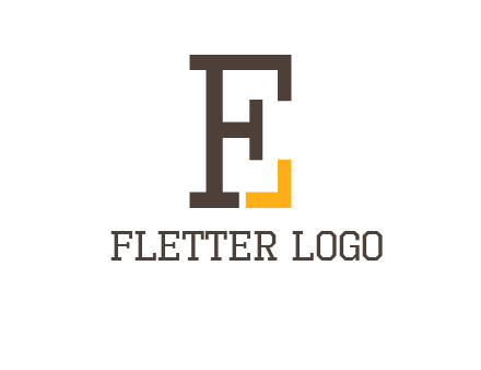 letter F forming letter E