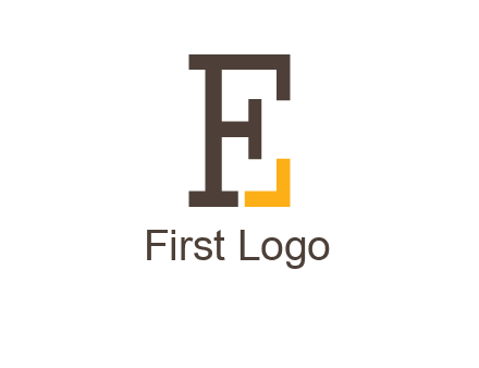 letter F forming letter E