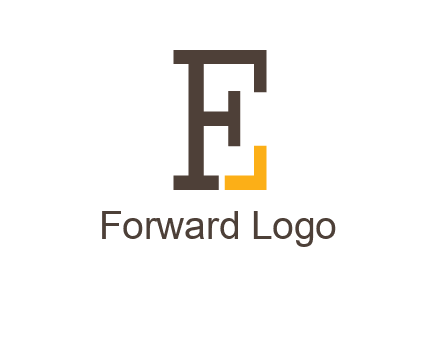 letter F forming letter E