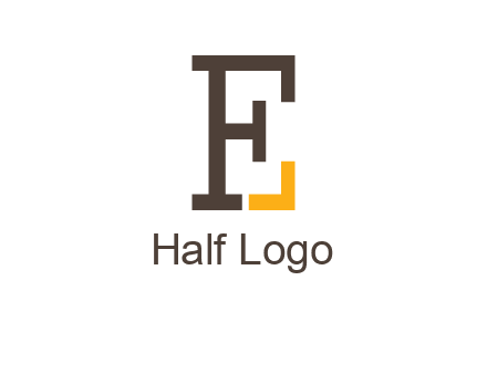 letter F forming letter E