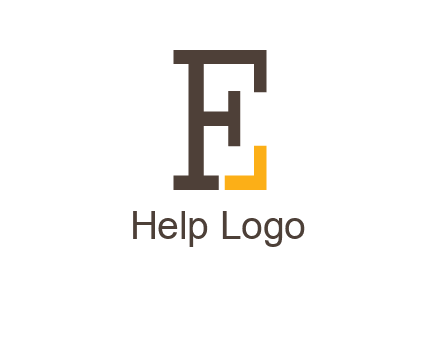 letter F forming letter E