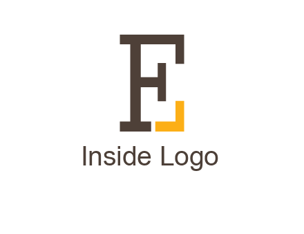 letter F forming letter E