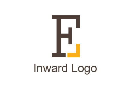 letter F forming letter E