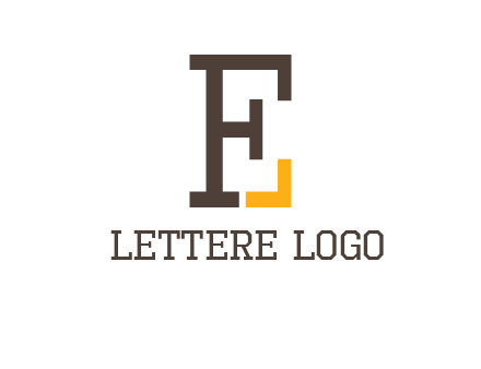 letter F forming letter E