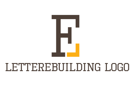 letter F forming letter E