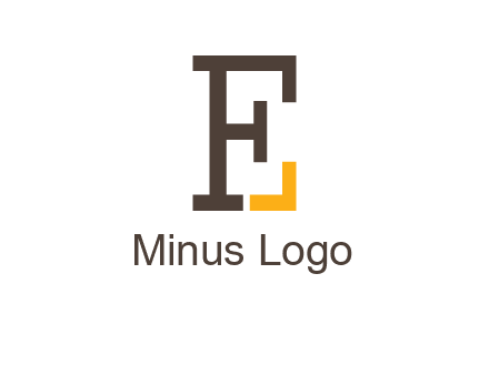 letter F forming letter E