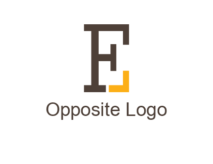letter F forming letter E