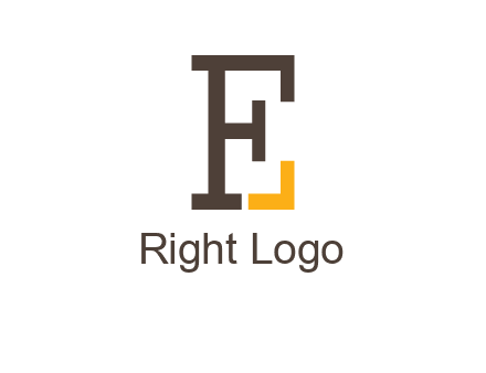 letter F forming letter E