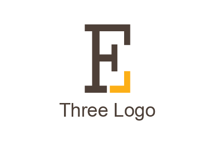letter F forming letter E