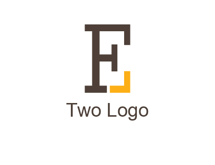 letter F forming letter E