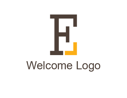 letter F forming letter E