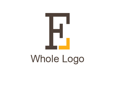 letter F forming letter E