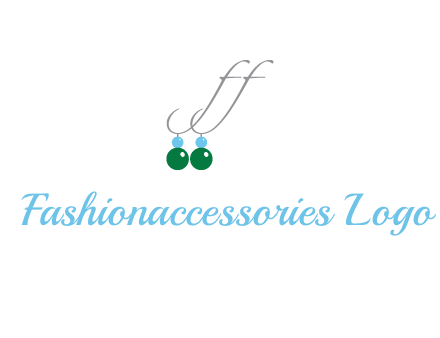 Letters FF ear rings icon