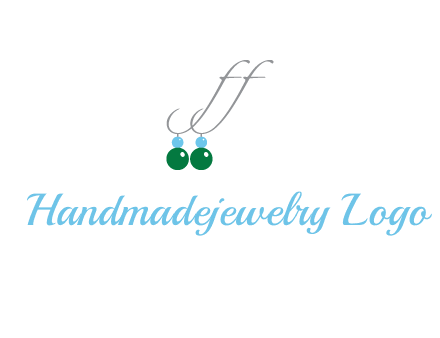 Letters FF ear rings icon