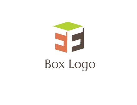 Letters FF are in 3d square shape icon