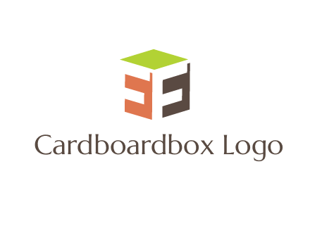 Letters FF are in 3d square shape icon