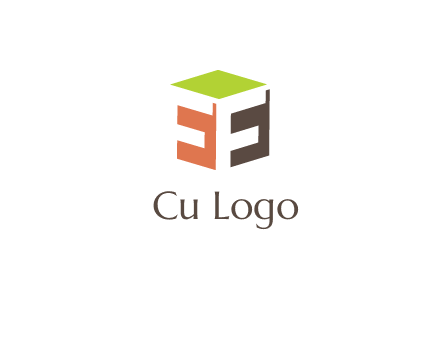 Letters FF are in 3d square shape icon