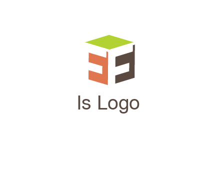 Letters FF are in 3d square shape icon