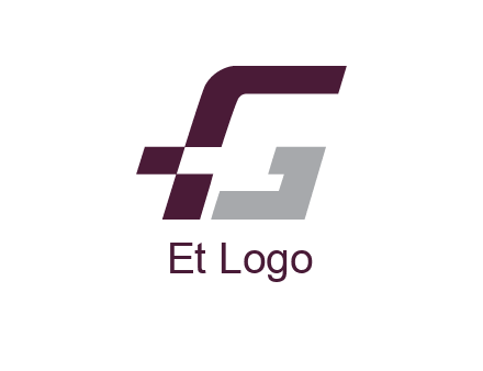 pixelated letter F forming letter G