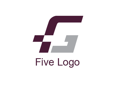 pixelated letter F forming letter G