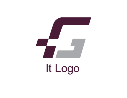 pixelated letter F forming letter G