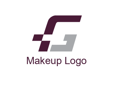 pixelated letter F forming letter G