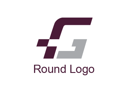 pixelated letter F forming letter G