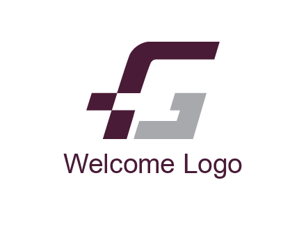 pixelated letter F forming letter G