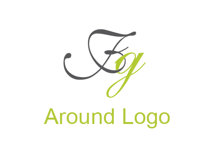 calligraphic letter F and letter G