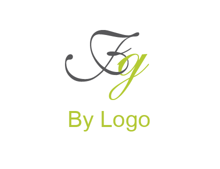 calligraphic letter F and letter G
