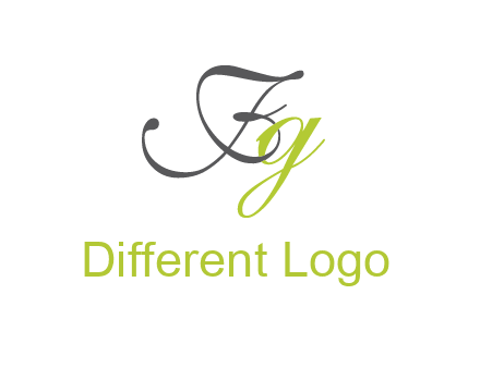 calligraphic letter F and letter G