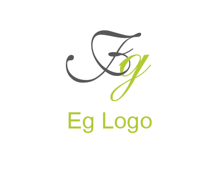 calligraphic letter F and letter G