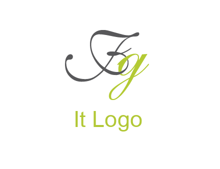 calligraphic letter F and letter G
