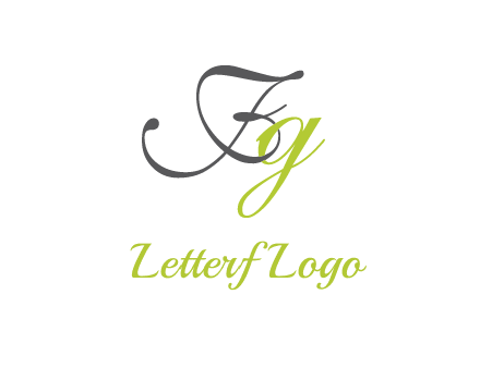 calligraphic letter F and letter G