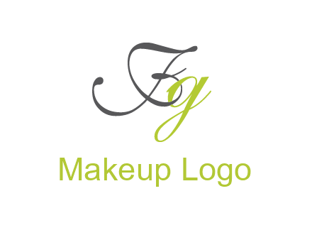 calligraphic letter F and letter G